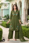 Maharani Vol 1 By Passion Tree Roman Silk Kurti With Bottom Dupatta